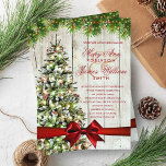 Christmas Wedding Tree, Lights & Red Ribbon Invitation<br><div class="desc">Matching products available!  Elegant Christmas wedding "invitation" design with Christmas Tree Lights & Red Ribbon,  custom names and date text. Fully customisable! Easy to use and easy to personalise.</div>