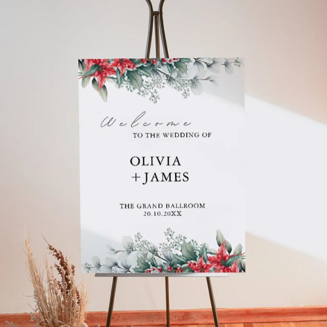 Christmas Wedding Welcome Sign (Christmas Wedding Welcome Sign
)