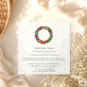 Christmas Wedding Winter Forest thank you Invitation