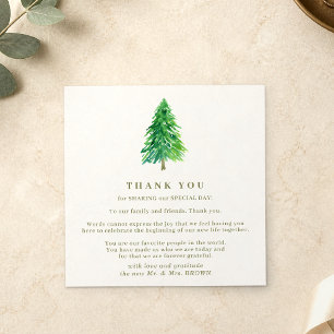 Christmas Wedding Winter Tree Forest thank you Invitation