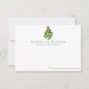 Christmas Wedding Words of Wisdom for Newlyweds Announcement