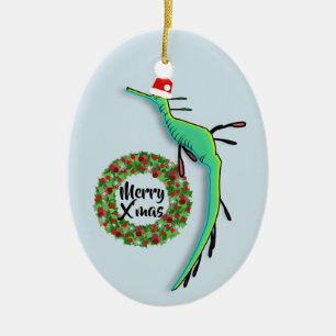 Christmas Weedy Sea Dragon Ceramic Tree Decoration