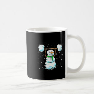 Christmas Weightlifting Snowman Shirt Funny Snowma Coffee Mug