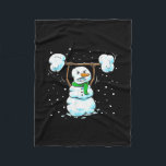 Christmas Weightlifting Snowman Shirt Funny Snowma Fleece Blanket<br><div class="desc">Christmas Weightlifting Snowman Shirt Funny Snowman Gym</div>