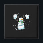 Christmas Weightlifting Snowman Shirt Funny Snowma Magnet<br><div class="desc">Christmas Weightlifting Snowman Shirt Funny Snowman Gym</div>