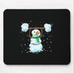 Christmas Weightlifting Snowman Shirt Funny Snowma Mouse Mat<br><div class="desc">Christmas Weightlifting Snowman Shirt Funny Snowman Gym</div>