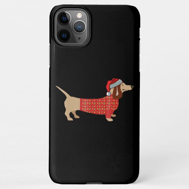Christmas Weiner Dachshund Doxie In Dog iPhone Case (Back)