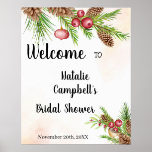 Christmas Welcome Bridal Shower Poster