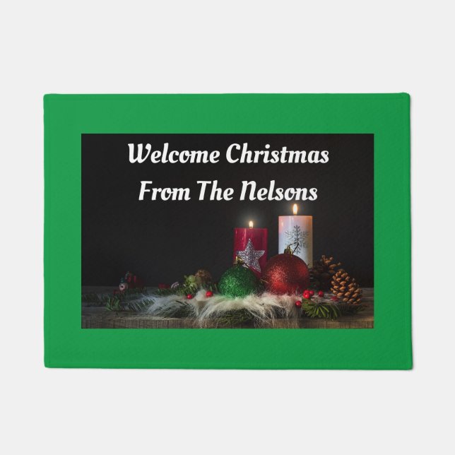 Christmas Welcome Door Mat (Front)