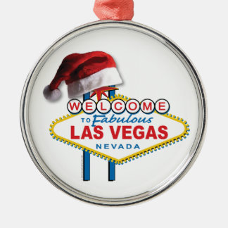 Christmas Welcome to Las Vegas Sign Metal Tree Decoration