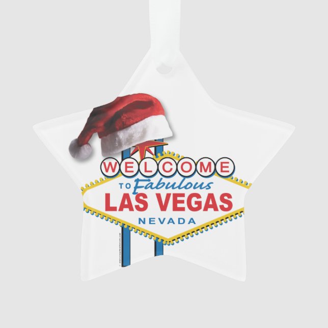 Christmas Welcome to Las Vegas Sign Ornament (Front)