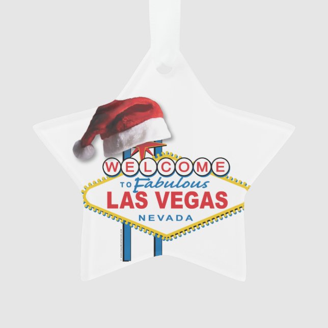 Christmas Welcome to Las Vegas Sign Ornament (Front)