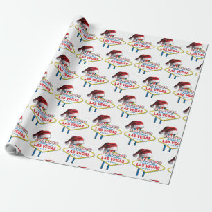 Christmas Welcome to Las Vegas Sign Wrapping Paper