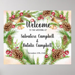 Christmas Welcome Wedding Poster