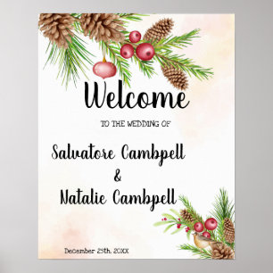Christmas Welcome Wedding Poster