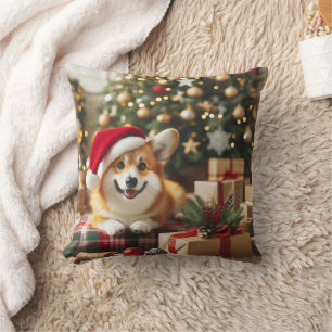 Christmas Welsh Corgi Pillow