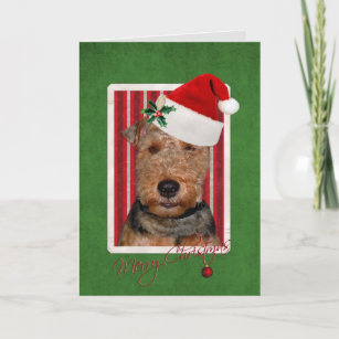 Christmas Welsh Terrier Holiday Card