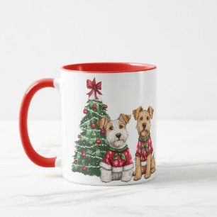 Christmas Welsh Wire Fox Terrier Dogs Mug