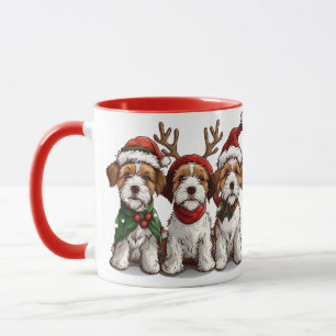 Christmas Welsh Wire Fox Terrier Dogs Mug
