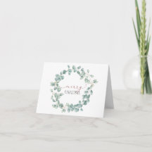 Christmas Werath Folded Greeting Card