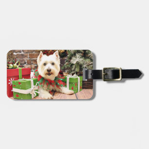 Christmas - West Highland Terrier - Abby Luggage Tag