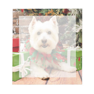 Christmas - West Highland Terrier - Abby Notepad