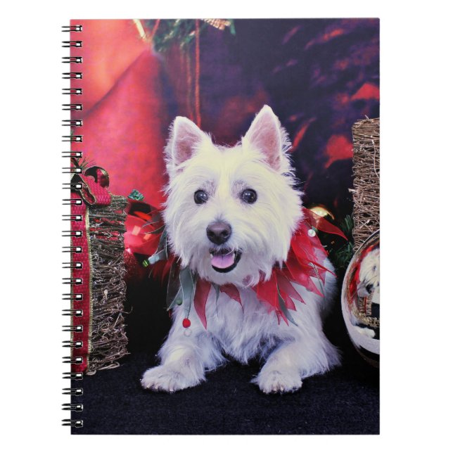 Christmas - West Highland Terrier - Madison Notebook (Front)
