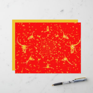 Christmas Western Glitter Red Gold Girly Cow Skull