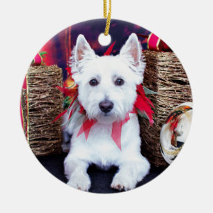 Christmas - Westie - Bella Ceramic Tree Decoration