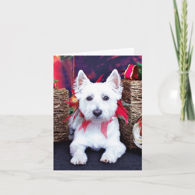 Christmas - Westie - Bella Holiday Card (Front)