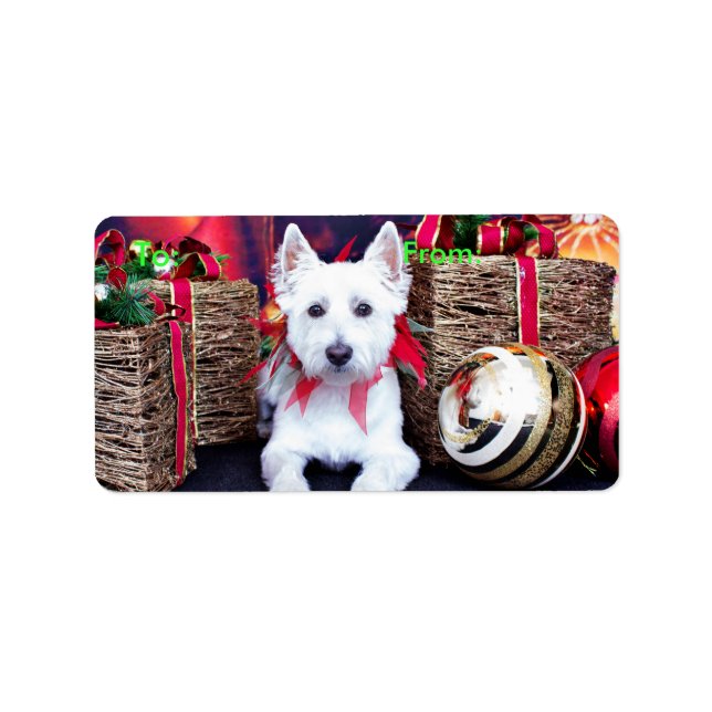 Christmas - Westie - Bella Label (Front)