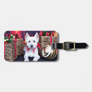Christmas - Westie - Bella Luggage Tag