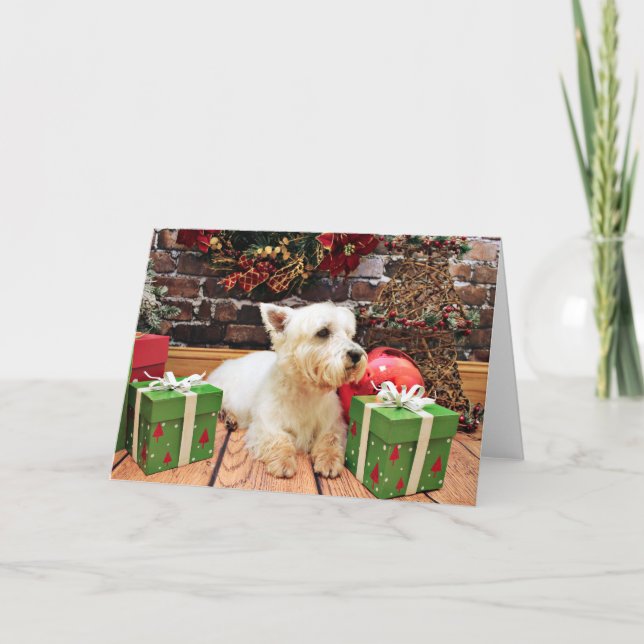 Christmas - Westie - Callie Holiday Card (Front)