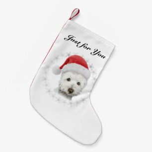 Christmas Westie dog art Stocking