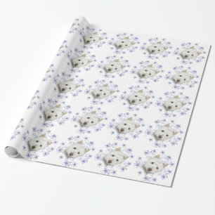 Christmas Westie dog art Wrapping Paper