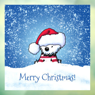 Christmas Westie KiniArt Window Cling