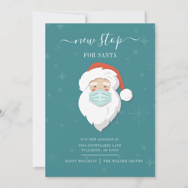 Christmas We've Moved New Stop for Santa Moving (Front)