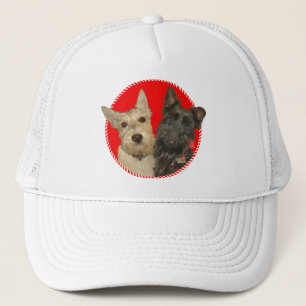 Christmas Wheaten & Black Scotties Trucker Hat