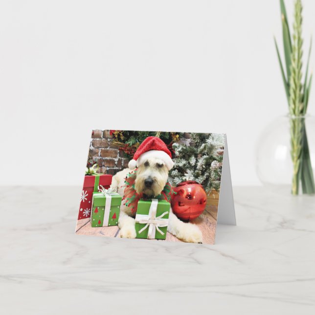 Christmas - Wheaten Terrier - Bailey Holiday Card (Front)