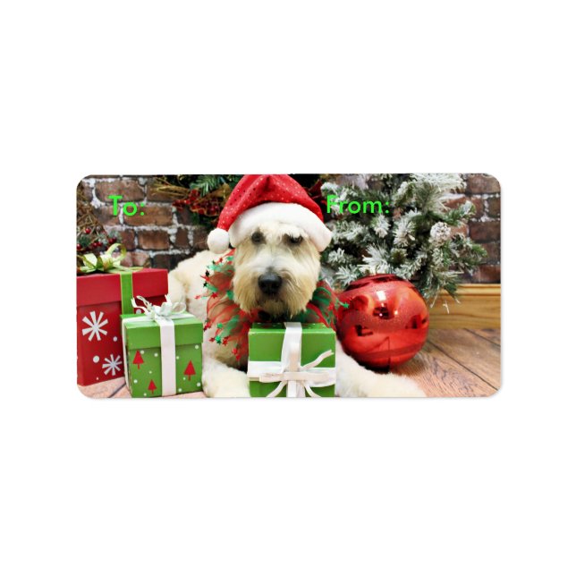 Christmas - Wheaten Terrier - Bailey Label (Front)
