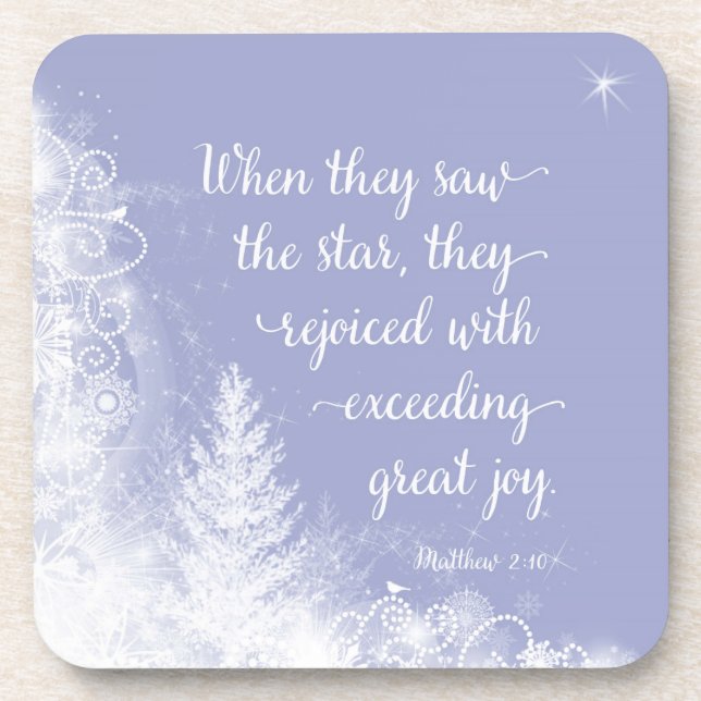 Christmas - When They Saw the Star Coaster (Front)
