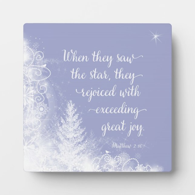 Christmas - When They Saw the Star Plaque (Front)