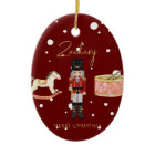 Christmas Whimsical Nutcracker Santa Kids Name