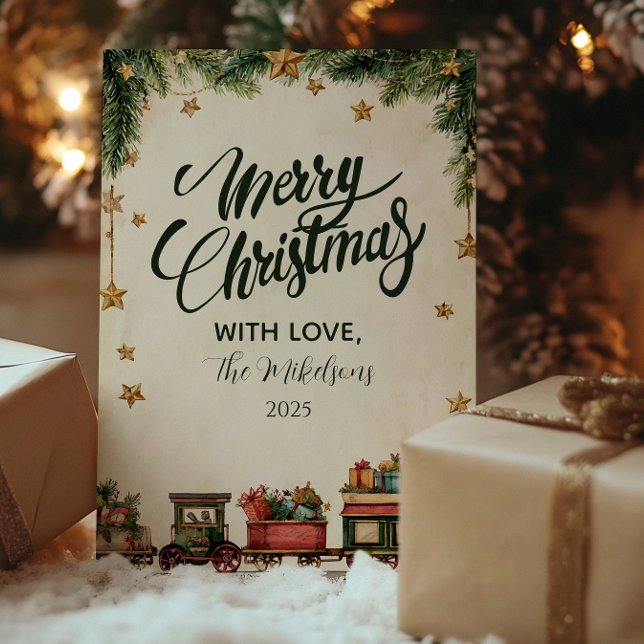 Christmas Whimsical Toy Express Holiday Card (Creator Uploaded)