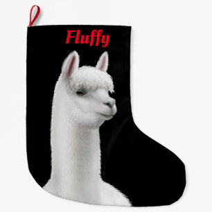 Christmas White Alpaca Customisable Stocking
