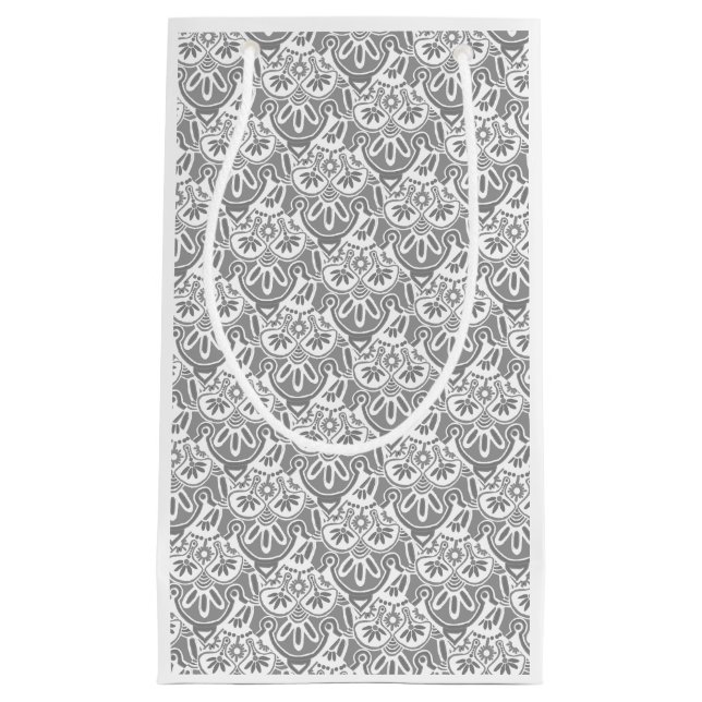 Christmas White and grey Gift Bag (Front)