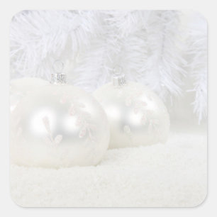 Christmas white background square sticker