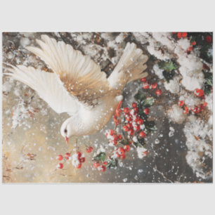 Christmas White Dove Tissue Paper