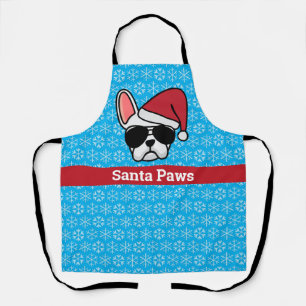 Christmas White French Bulldog Apron