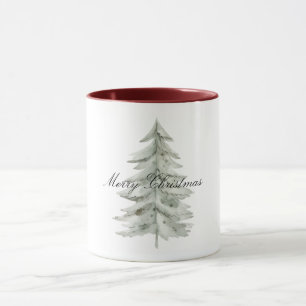 Christmas White Green Tree Mug